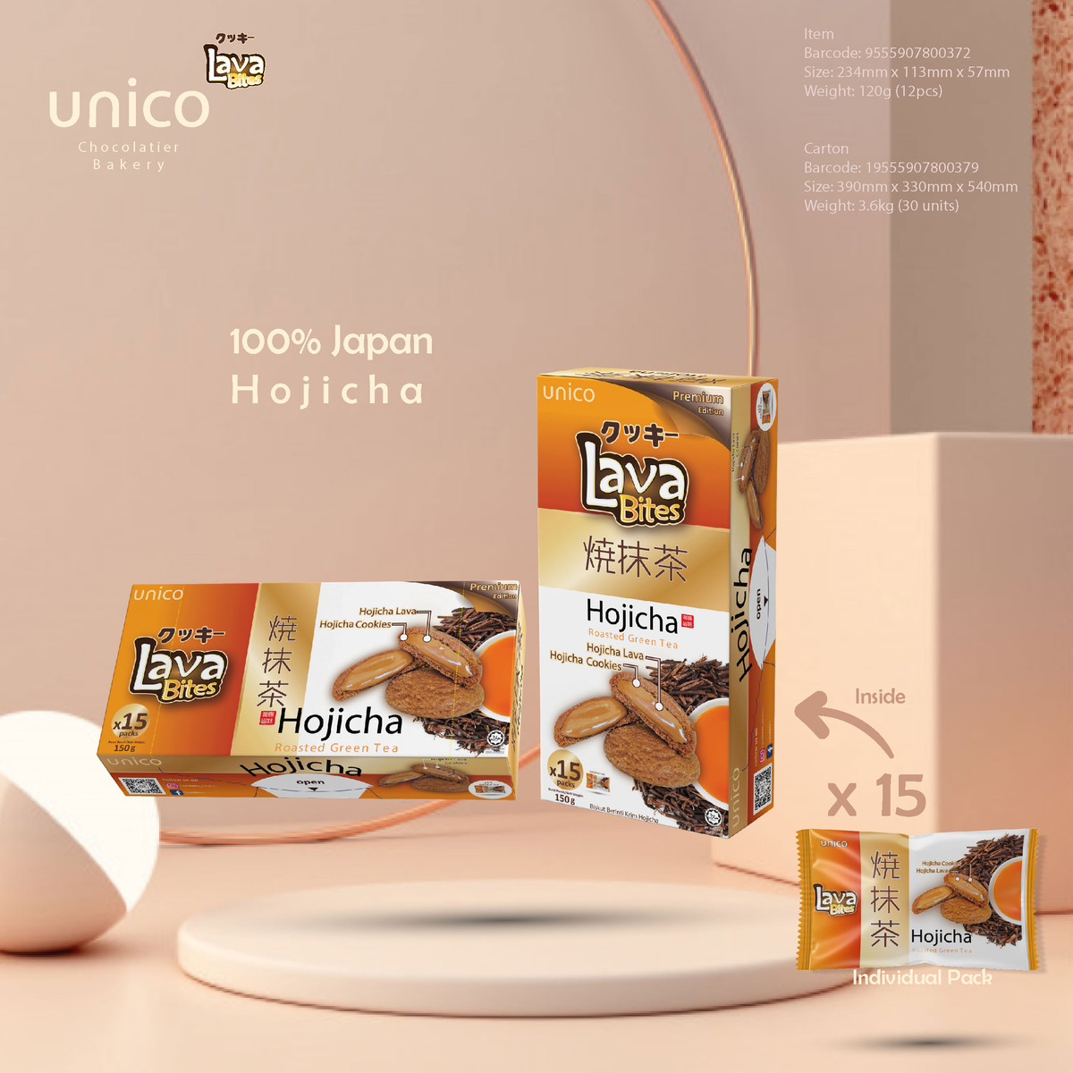 Hojicha Lava Bites